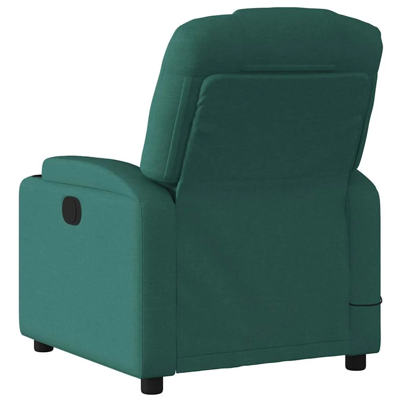 Fauteuil de relaxation TV fonction massage inclinable électrique 6 points de massage en tissu vert foncé DEC027279