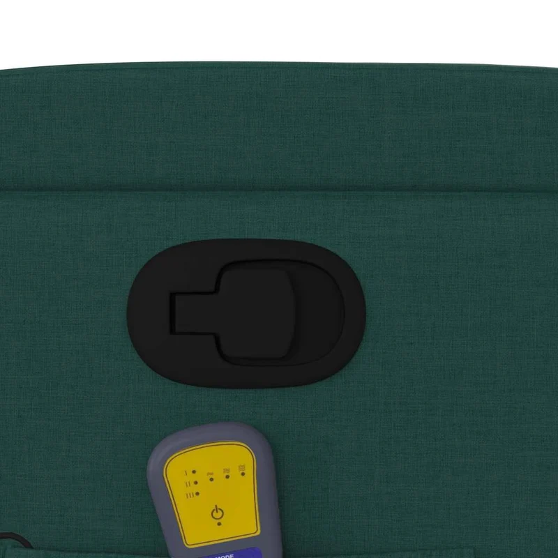Fauteuil de relaxation TV fonction massage inclinable 6 points de massage en tissu vert foncé DEC027121