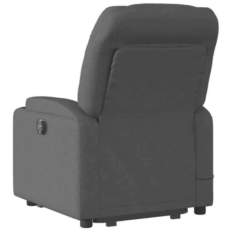 Fauteuil de relaxation TV fonction massage inclinable 6 points de massage en tissu gris foncé DEC026960