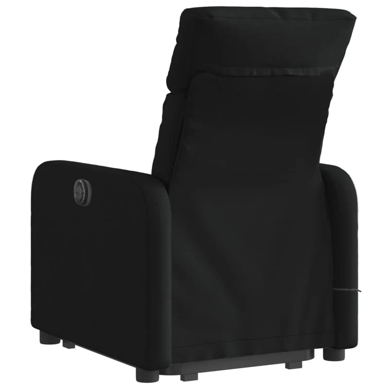 Fauteuil de relaxation TV fonction massage inclinable levage électrique en tissu noir DEC027060