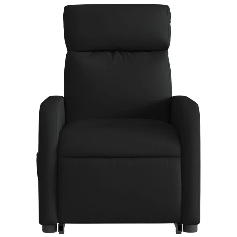 Fauteuil de relaxation TV fonction massage inclinable levage électrique en tissu noir DEC027060