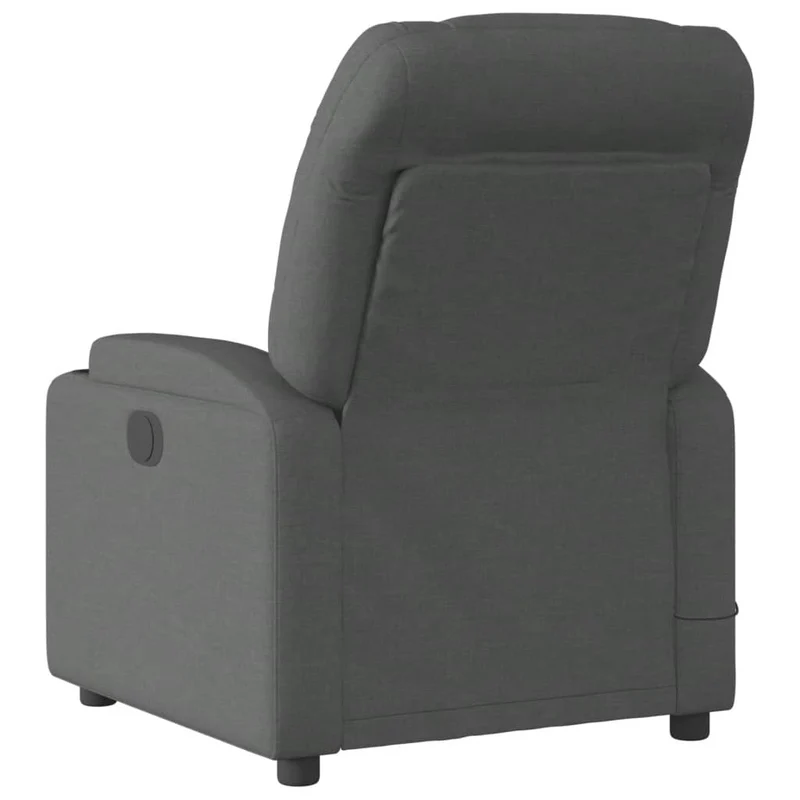 Fauteuil de relaxation TV fonction massage inclinable 6 points de massage en tissu gris foncé DEC026944