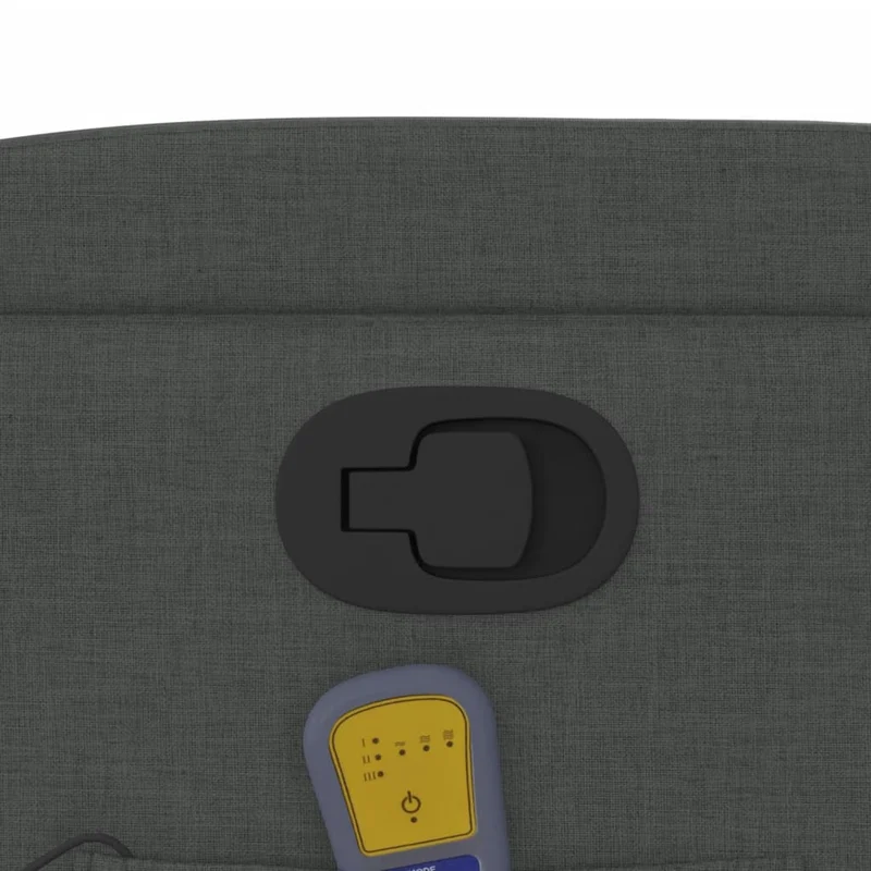 Fauteuil de relaxation TV fonction massage inclinable 6 points de massage en tissu gris foncé DEC026944