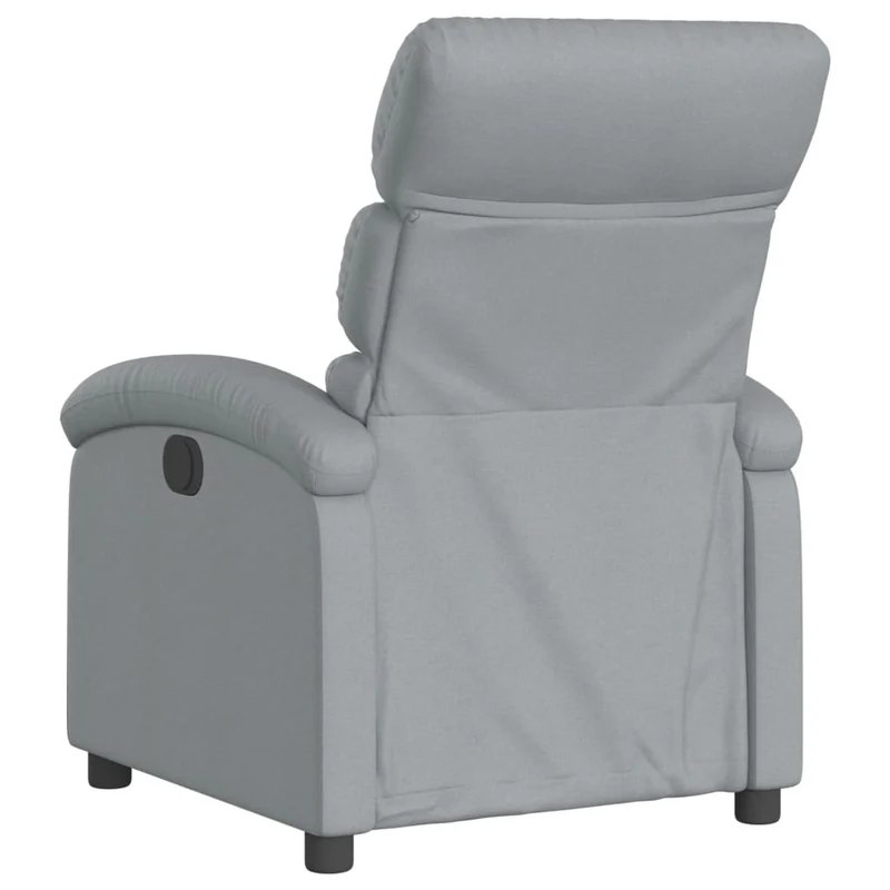 Fauteuil de relaxation TV fonction massage inclinable 6 points de massage en tissu gris clair DEC026924