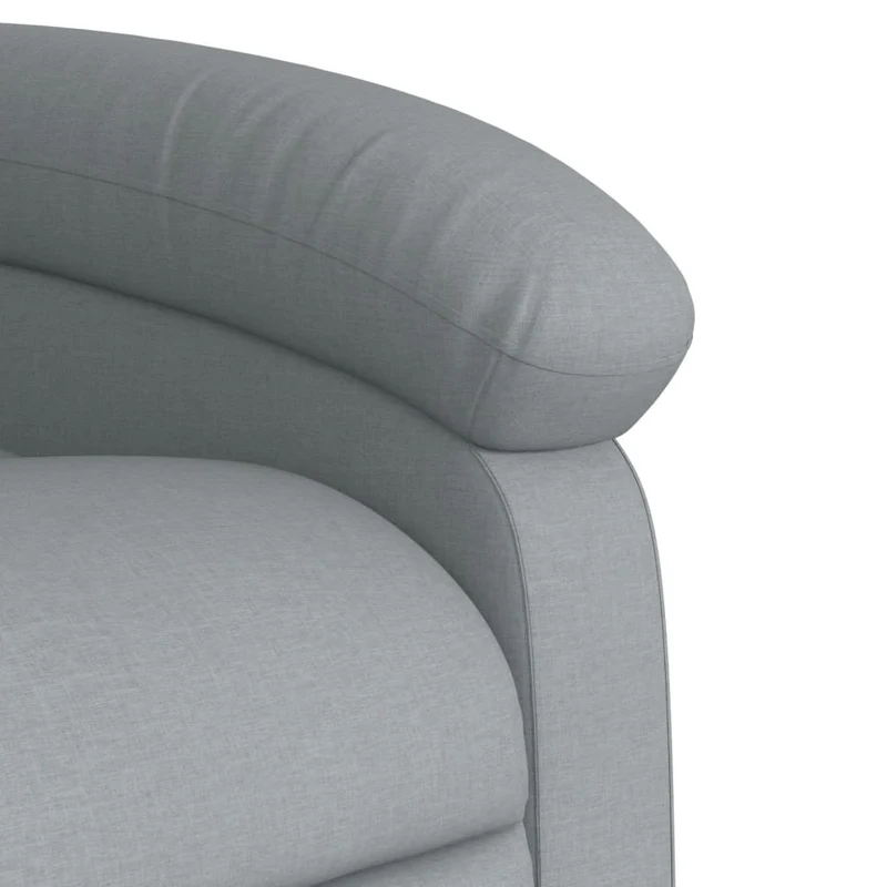 Fauteuil de relaxation TV fonction massage inclinable 6 points de massage en tissu gris clair DEC026924
