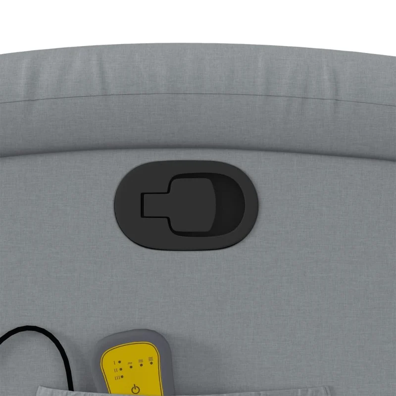 Fauteuil de relaxation TV fonction massage inclinable 6 points de massage en tissu gris clair DEC026924