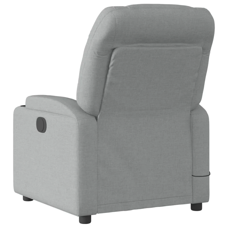 Fauteuil de relaxation TV fonction massage inclinable 6 points de massage en tissu gris clair DEC026914