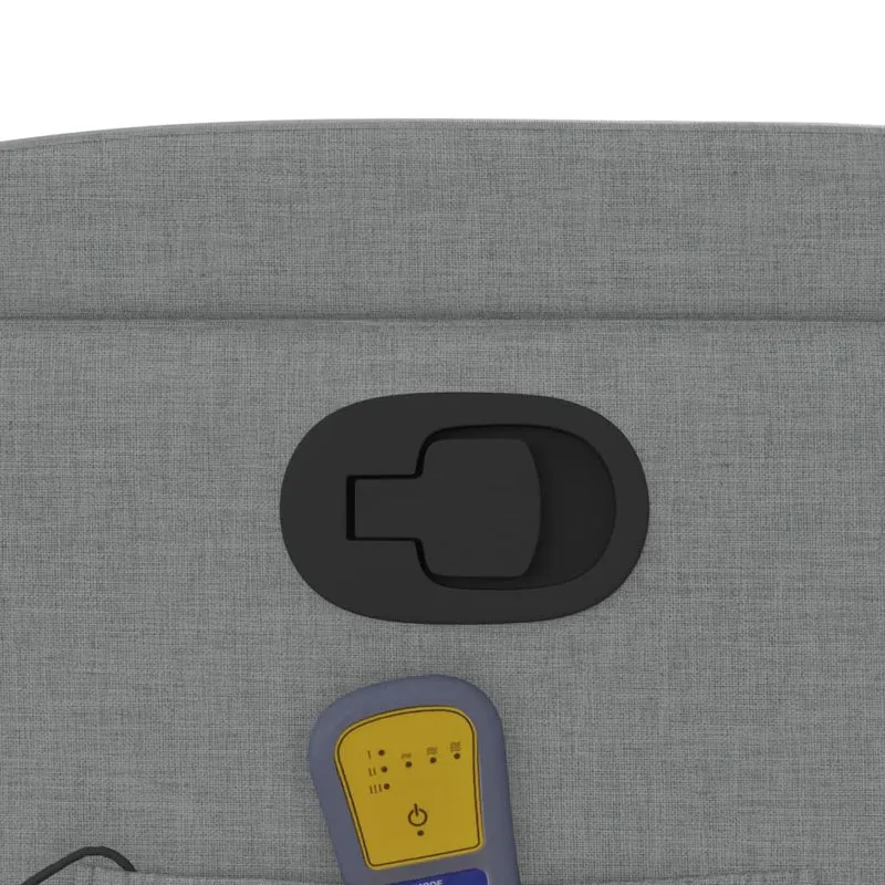 Fauteuil de relaxation TV fonction massage inclinable 6 points de massage en tissu gris clair DEC026914
