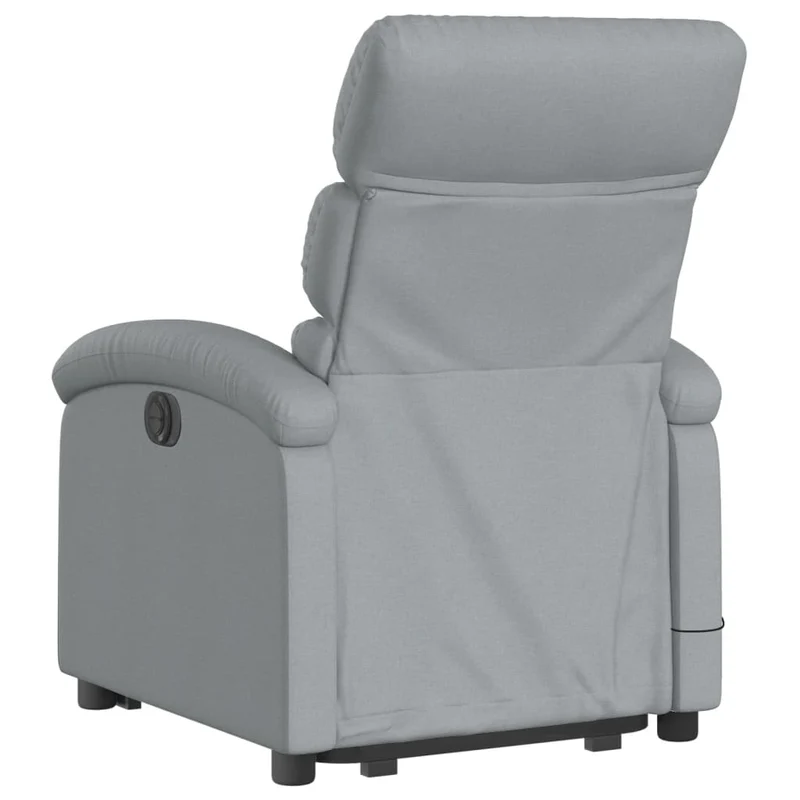 Fauteuil de relaxation TV fonction massage inclinable 6 points de massage en tissu gris clair DEC026910