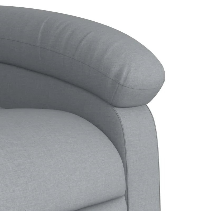 Fauteuil de relaxation TV fonction massage inclinable 6 points de massage en tissu gris clair DEC026910