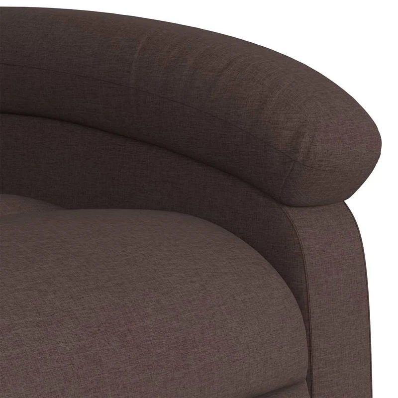 Fauteuil de relaxation TV fonction massage inclinable 6 points de massage en tissu marron foncé DEC026985