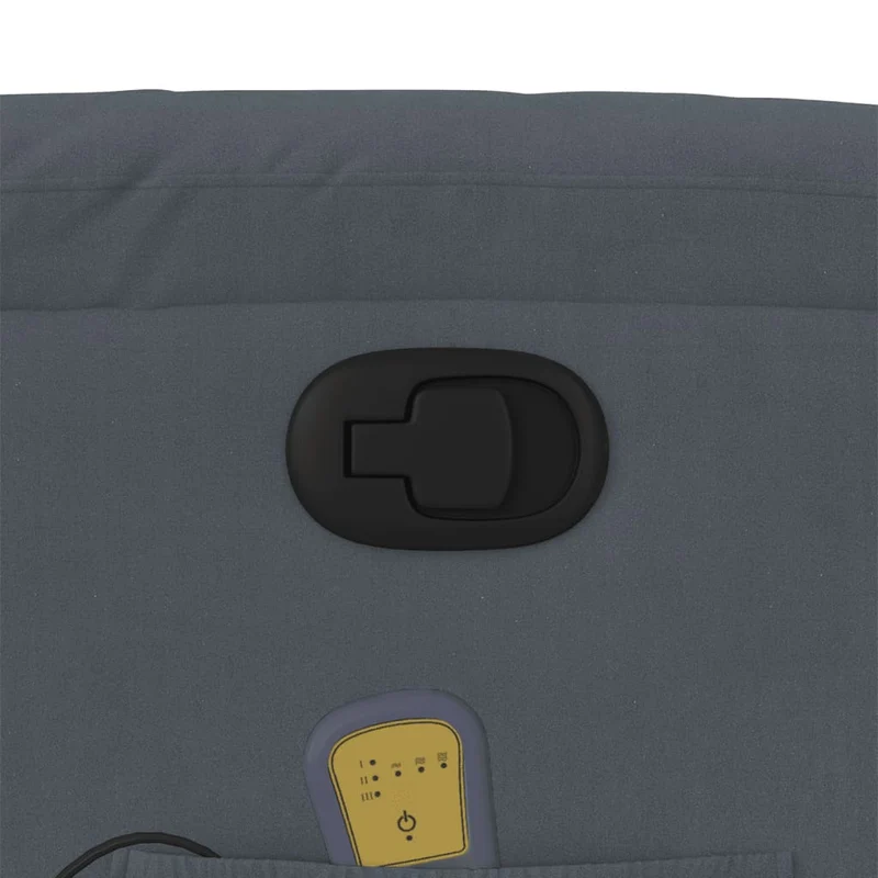 Fauteuil de relaxation TV fonction massage inclinable 6 points de massage en velours gris foncé DEC026967
