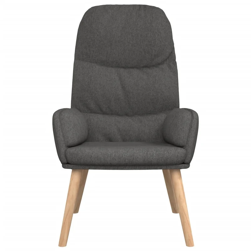 Fauteuil lounge chaise de canapé chambre design moderne en tissu gris foncé DEC026690