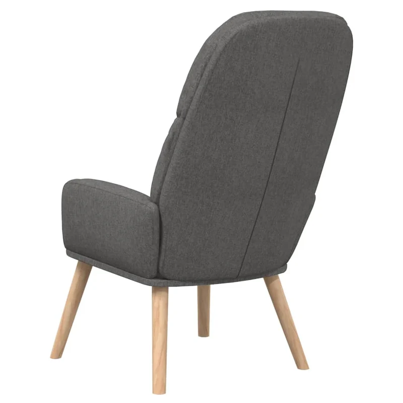 Fauteuil lounge chaise de canapé chambre design moderne en tissu gris foncé DEC026690