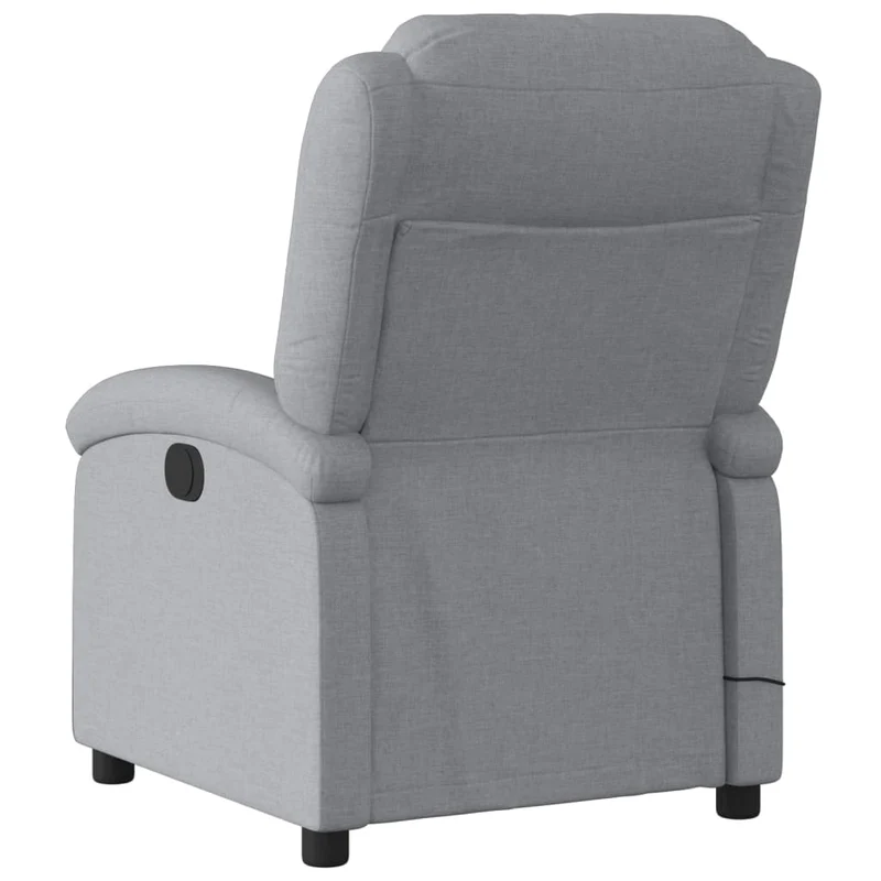 Fauteuil de relaxation TV fonction massage inclinable électrique 6 points de massage en tissu gris clair DEC027169