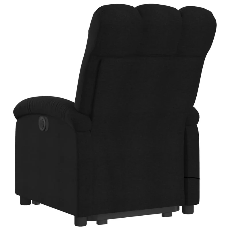 Fauteuil de relaxation TV fonction massage inclinable très confortable en tissu noir DEC027068