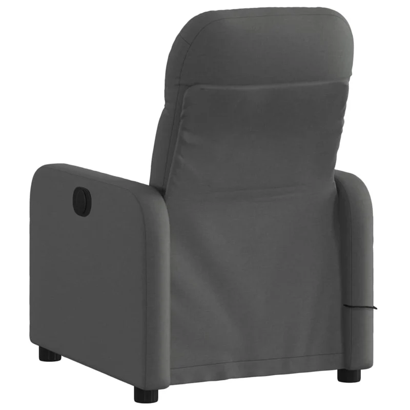 Fauteuil de relaxation TV fonction massage inclinable 6 points de massage en tissu gris foncé tissu DEC026963