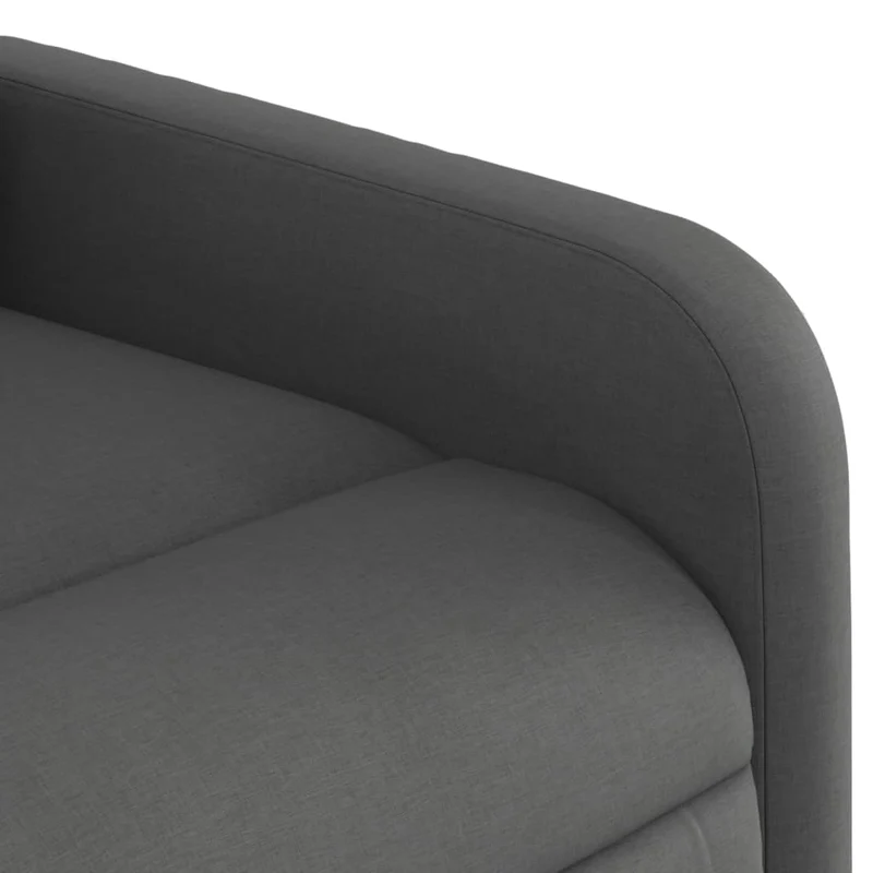 Fauteuil de relaxation TV fonction massage inclinable 6 points de massage en tissu gris foncé tissu DEC026963