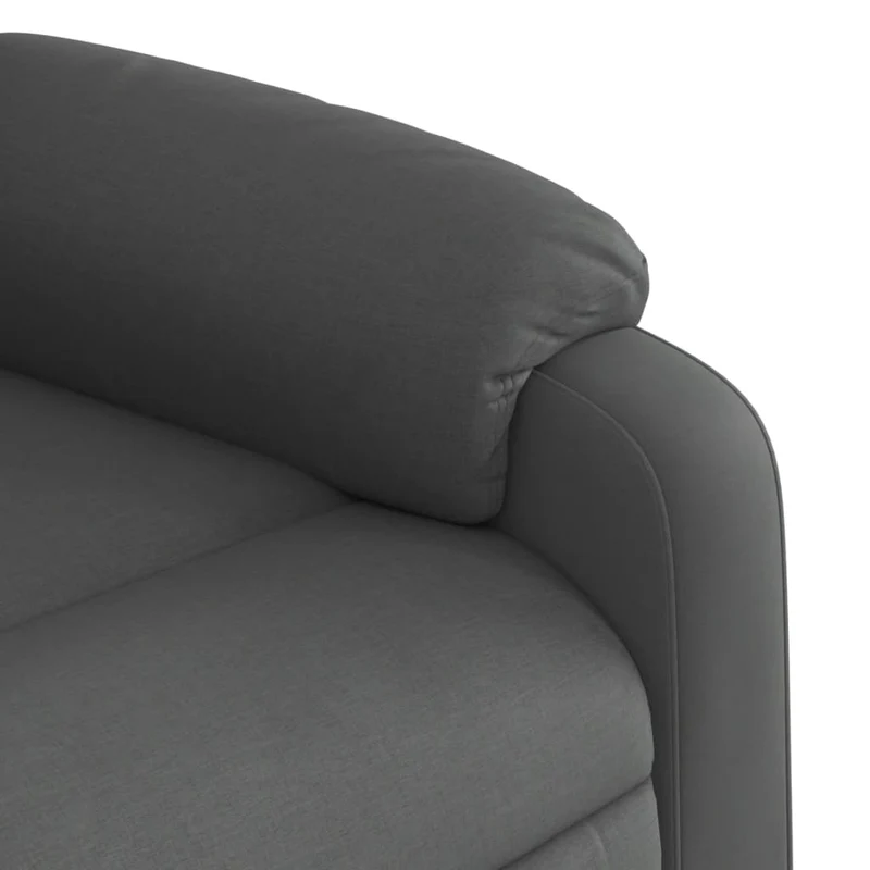 Fauteuil de relaxation TV fonction massage inclinable 6 points de massage en tissu gris foncé tissu DEC026961