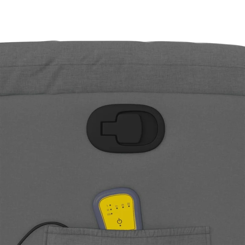 Fauteuil de relaxation TV fonction massage inclinable 6 points de massage en tissu gris foncé tissu DEC026961