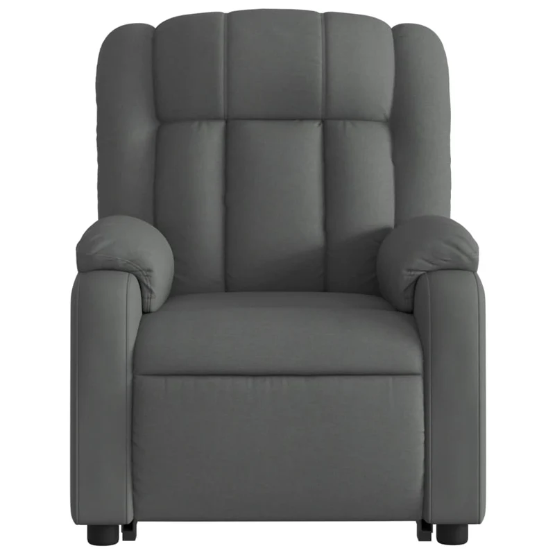 Fauteuil de relaxation TV fonction massage inclinable 6 points de massage en tissu gris foncé tissu DEC026962