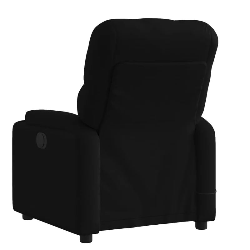 Fauteuil de relaxation TV fonction massage inclinable massage par vibrations par 6 points en tissu noir DEC027061