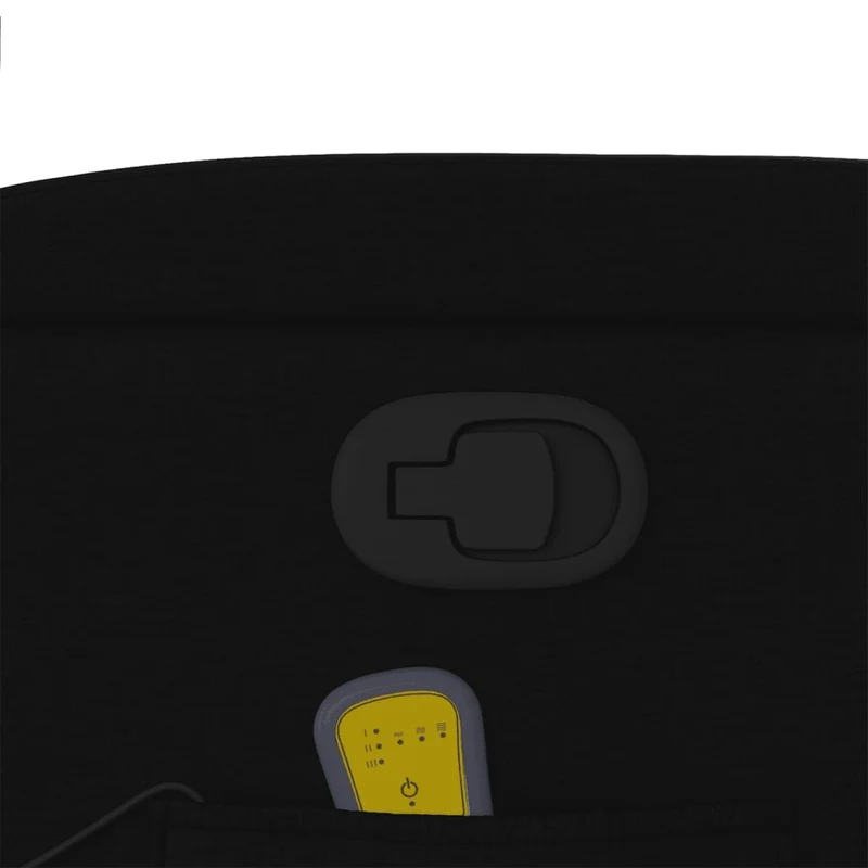 Fauteuil de relaxation TV fonction massage inclinable massage par vibrations par 6 points en tissu noir DEC027061
