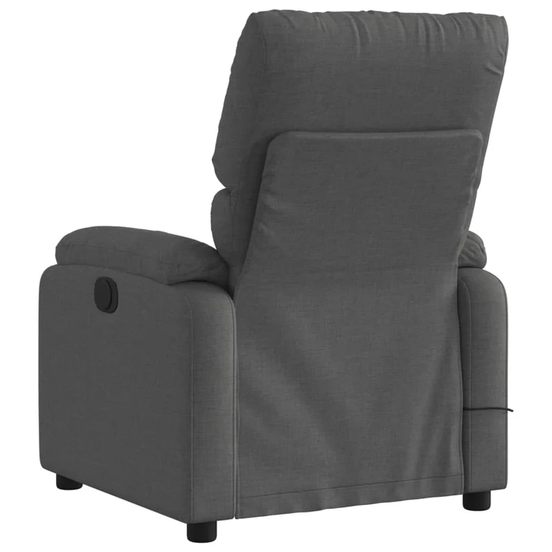 Fauteuil de relaxation TV fonction massage inclinable massage par vibrations par 6 points en tissu gris foncé DEC026955