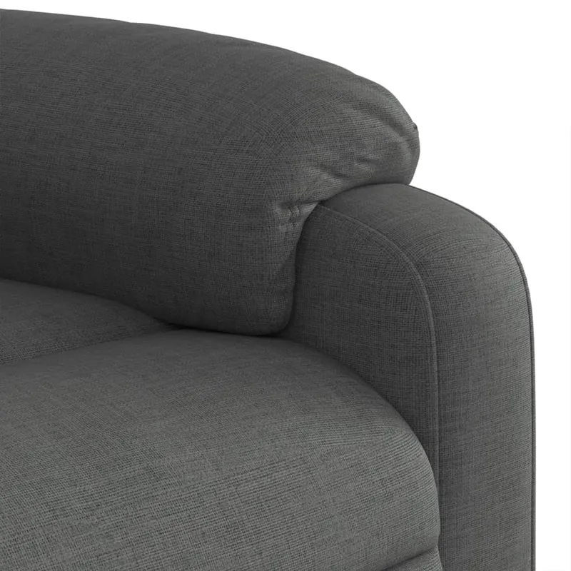 Fauteuil de relaxation TV fonction massage inclinable massage par vibrations par 6 points en tissu gris foncé DEC026955