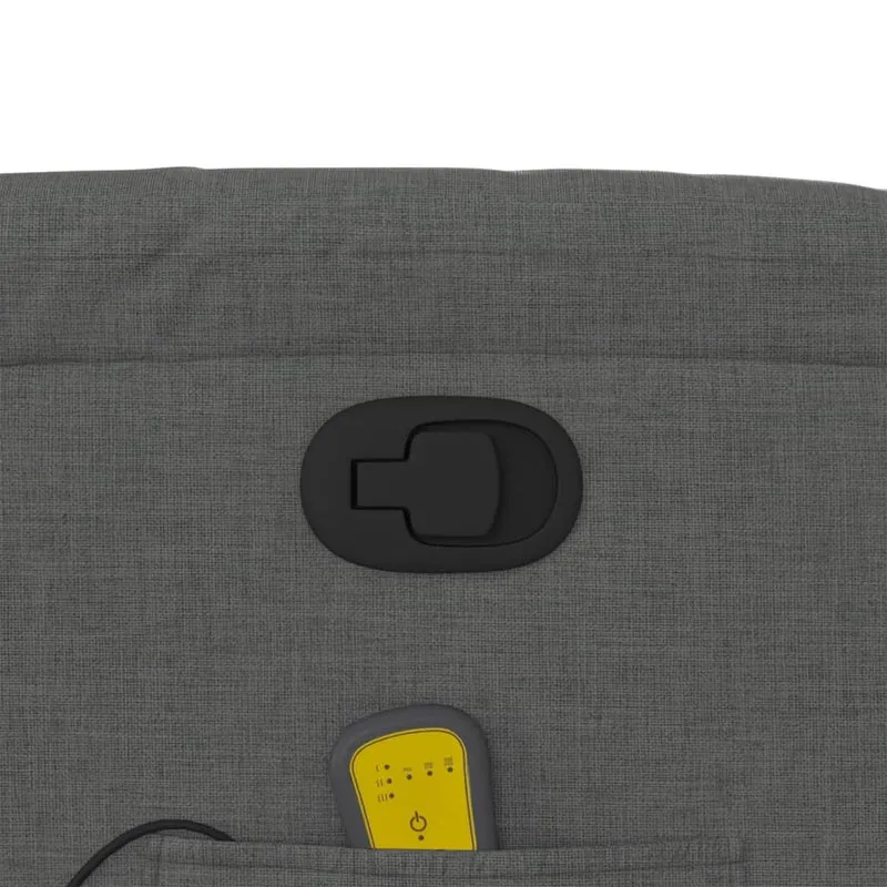 Fauteuil de relaxation TV fonction massage inclinable massage par vibrations par 6 points en tissu gris foncé DEC026955