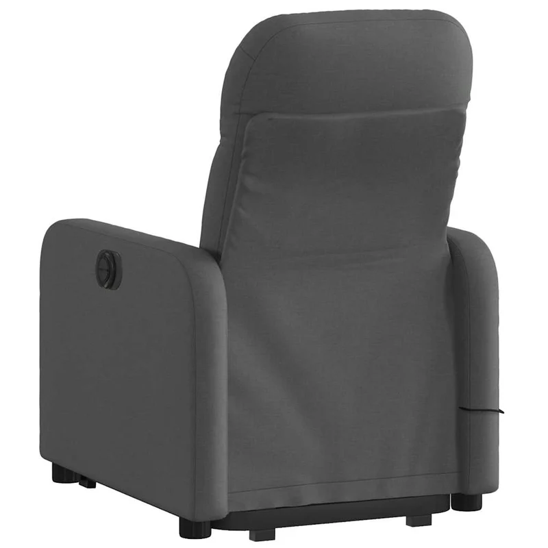 Fauteuil de relaxation TV fonction massage inclinable 6 points de massage en tissu gris foncé DEC026953