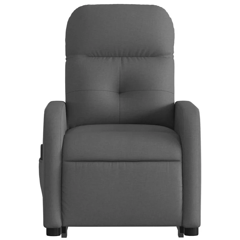 Fauteuil de relaxation TV fonction massage inclinable 6 points de massage en tissu gris foncé DEC026953