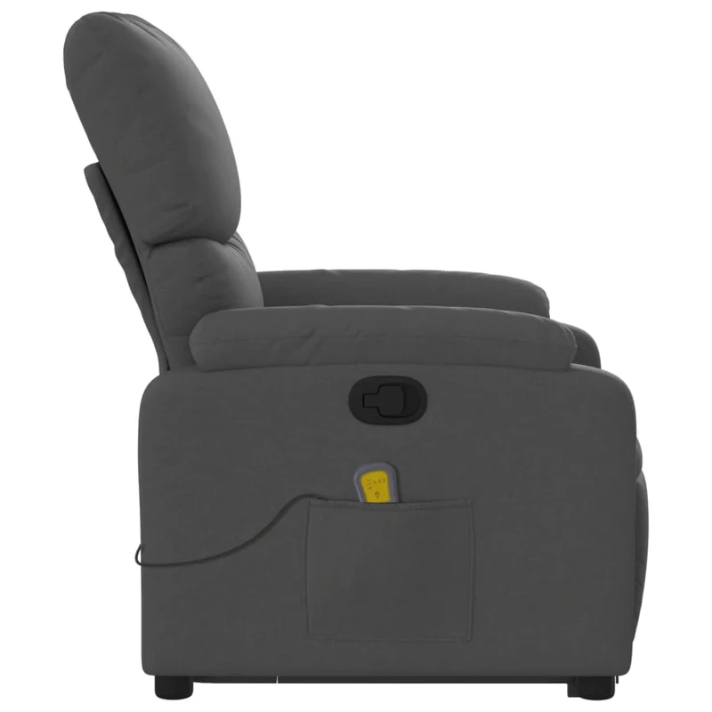 Fauteuil de relaxation TV fonction massage inclinable massage par vibrations par 6 points en tissu gris foncé tissu DEC026952