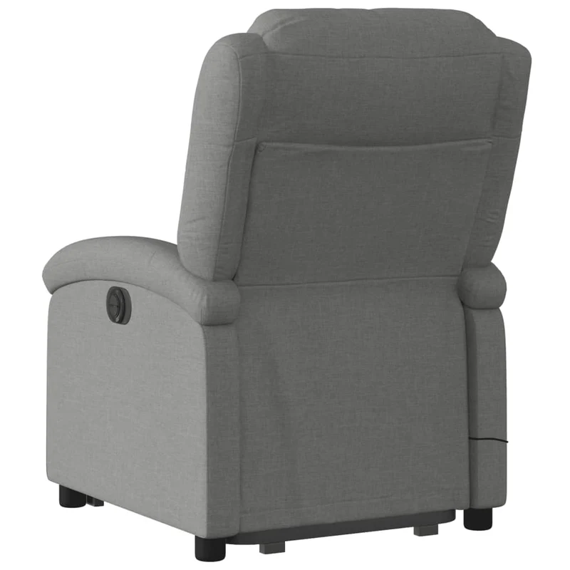Fauteuil de relaxation TV fonction massage inclinable 6 points de massage en tissu gris foncé DEC026946