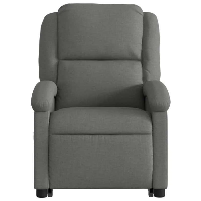 Fauteuil de relaxation TV fonction massage inclinable 6 points de massage en tissu gris foncé DEC026946