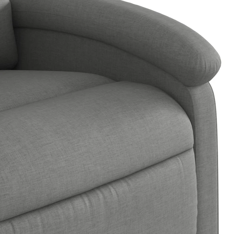 Fauteuil de relaxation TV fonction massage inclinable 6 points de massage en tissu gris foncé tissu DEC026942