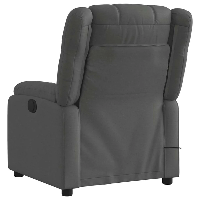 Fauteuil de relaxation TV fonction massage inclinable massage par vibrations par 6 points en tissu gris foncé tissu DEC026936