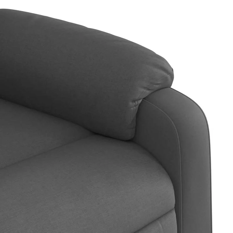 Fauteuil de relaxation TV fonction massage inclinable massage par vibrations par 6 points en tissu gris foncé tissu DEC026936