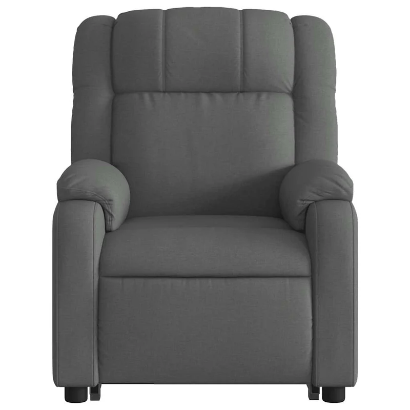 Fauteuil de relaxation TV fonction massage inclinable massage par vibrations par 6 points en tissu gris foncé DEC026937