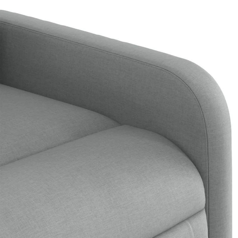 Fauteuil de relaxation TV fonction massage inclinable 6 points de massage en tissu gris clair tissu DEC026929