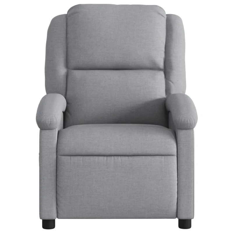 Fauteuil de relaxation TV fonction massage inclinable massage par vibrations par 6 points en tissu gris clair tissu EC026912