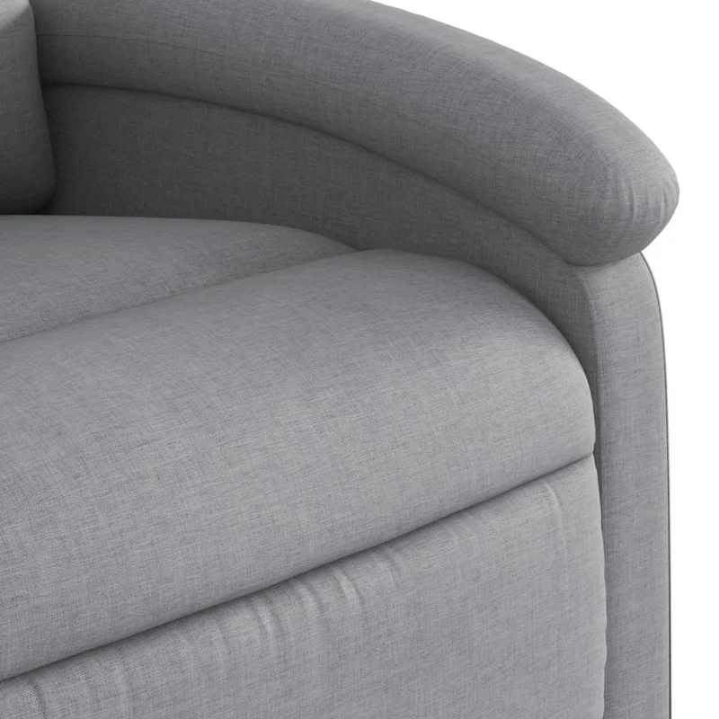 Fauteuil de relaxation TV fonction massage inclinable massage par vibrations par 6 points en tissu gris clair tissu EC026912
