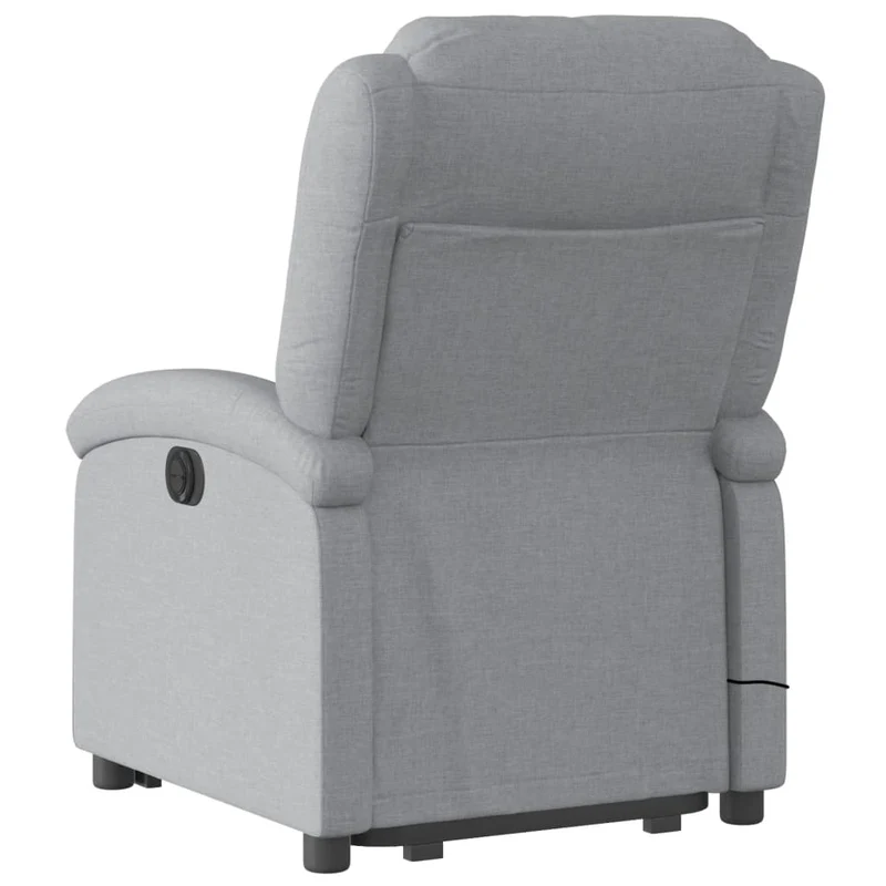 Fauteuil de relaxation TV fonction massage inclinable massage par vibrations par 6 points en tissu gris clair DEC026905