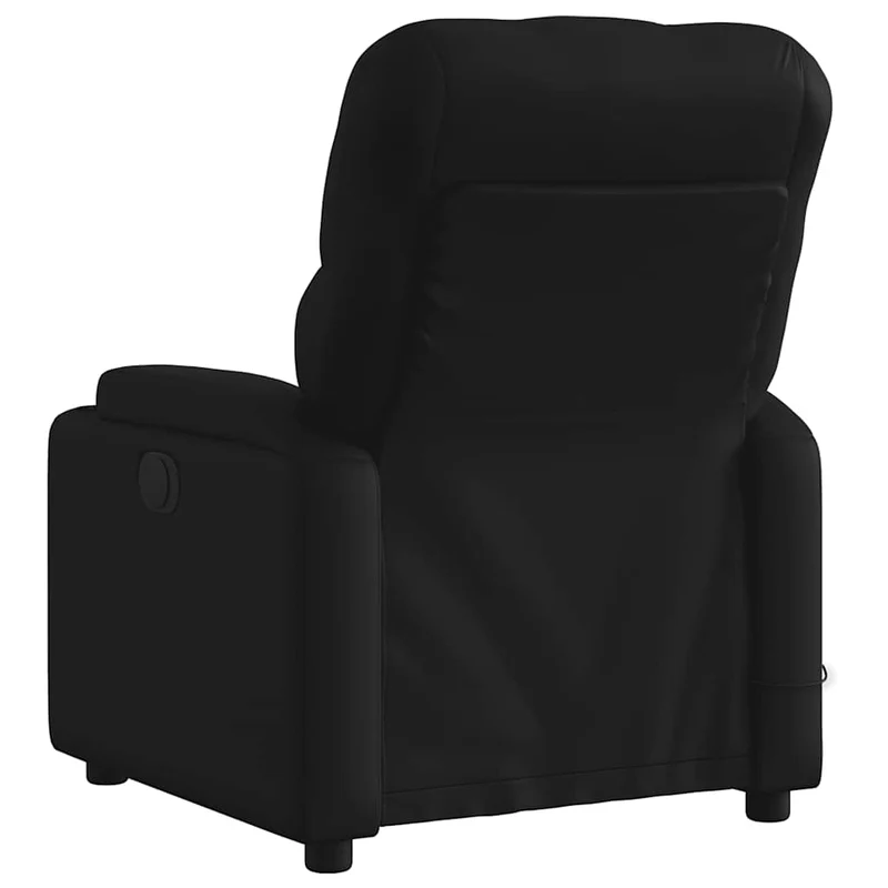 Fauteuil de relaxation TV fonction massage inclinable électrique 6 points de massage en PVC noir DEC027217