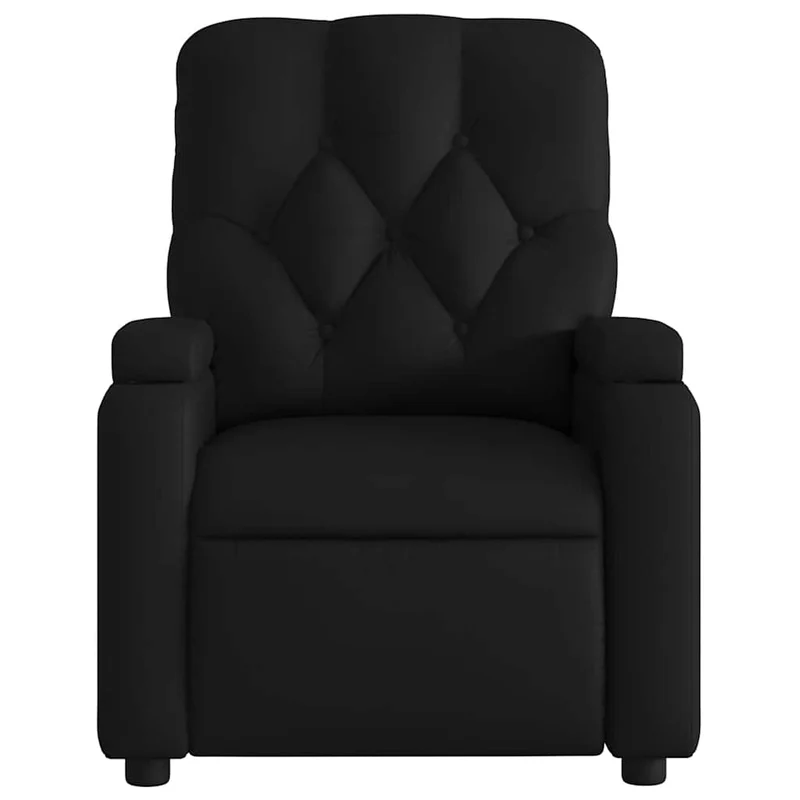 Fauteuil de relaxation TV fonction massage inclinable électrique 6 points de massage en PVC noir DEC027217