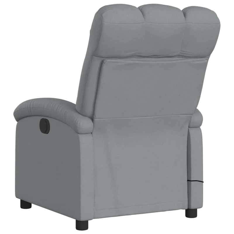 Fauteuil de relaxation TV fonction massage inclinable électrique en tissu gris clair DEC027166