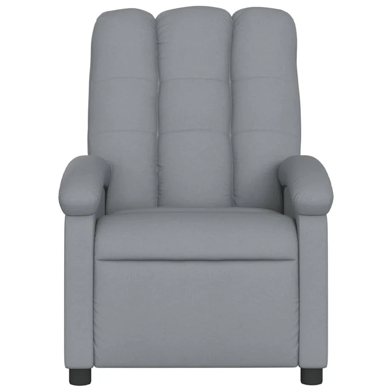 Fauteuil de relaxation TV fonction massage inclinable électrique en tissu gris clair DEC027166