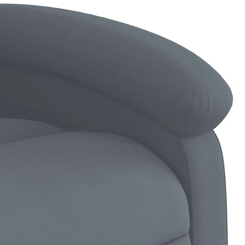 Fauteuil de relaxation TV fonction massage inclinable 6 points de massage en tissu velours gris foncé DEC026965