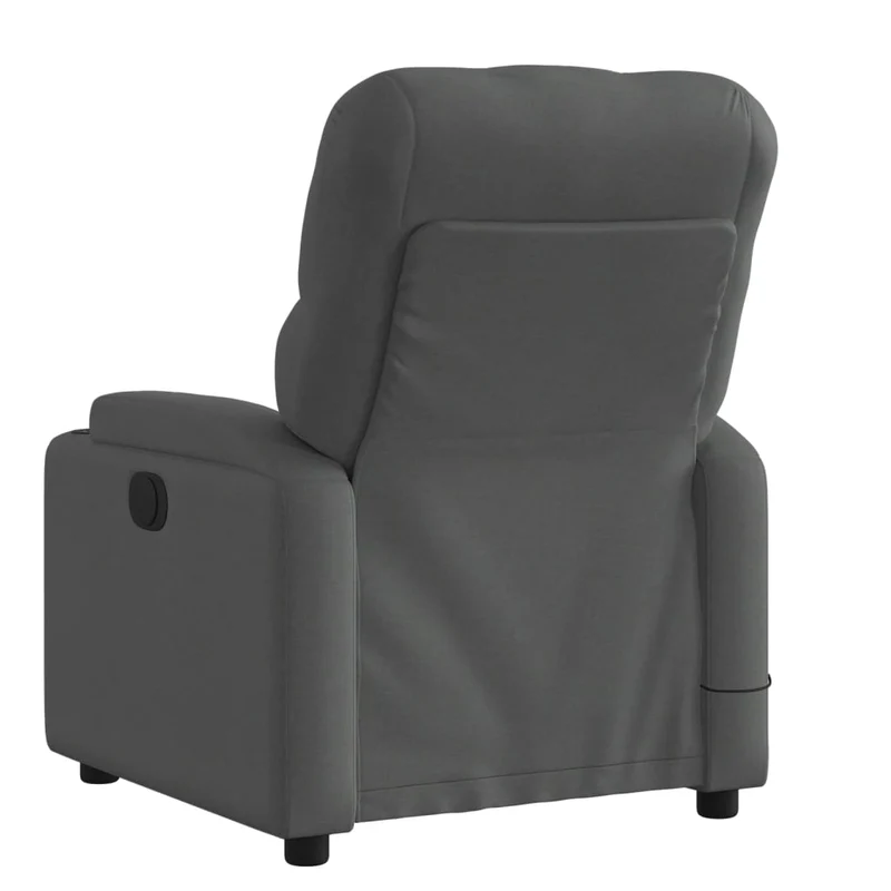Fauteuil de relaxation TV fonction massage 6 points de massage inclinable en tissu gris foncé DEC026956