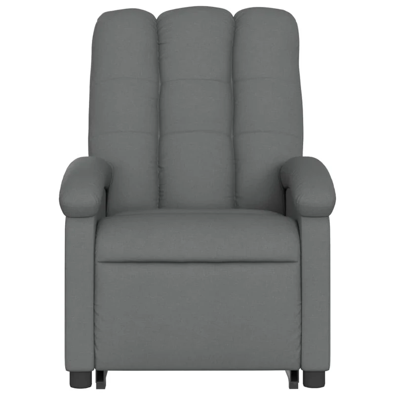 Fauteuil de relaxation TV fonction massage inclinable et levage électrique en tissu gris foncé DEC026950